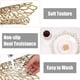 thumbnail image 4 of Juego de manteles individuales dorados, manteles individuales dorados metálicos de fácil mantenimiento para mesa de comedor reutilizables, 4 of 7