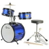 Gammon Drum Set Blue Junior Kit With Cymbal Sticks Hardware And Stool