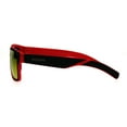 thumbnail image 3 of Kids Size Boys Polarized Narrow Horned Sport Plastic Sunglasses Black Red Fuchsia Mirror, 3 of 4