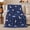 Moon Cloud Sky, variant on Crescent Moons and Tiny Stars on Deep Navy Sky, Minimal Celestial Night Pattern for Stargazers, Birthday Gift, Soft Flannel Blanket for Bedroom and Lounge, Starry Home Decor