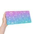 thumbnail image 4 of Junzan Multicolor Glitter Front License Plate Covers Decorative Car Metal Plates Novelty License Plate 6 X 12 Inch For Women Men, 4 of 9