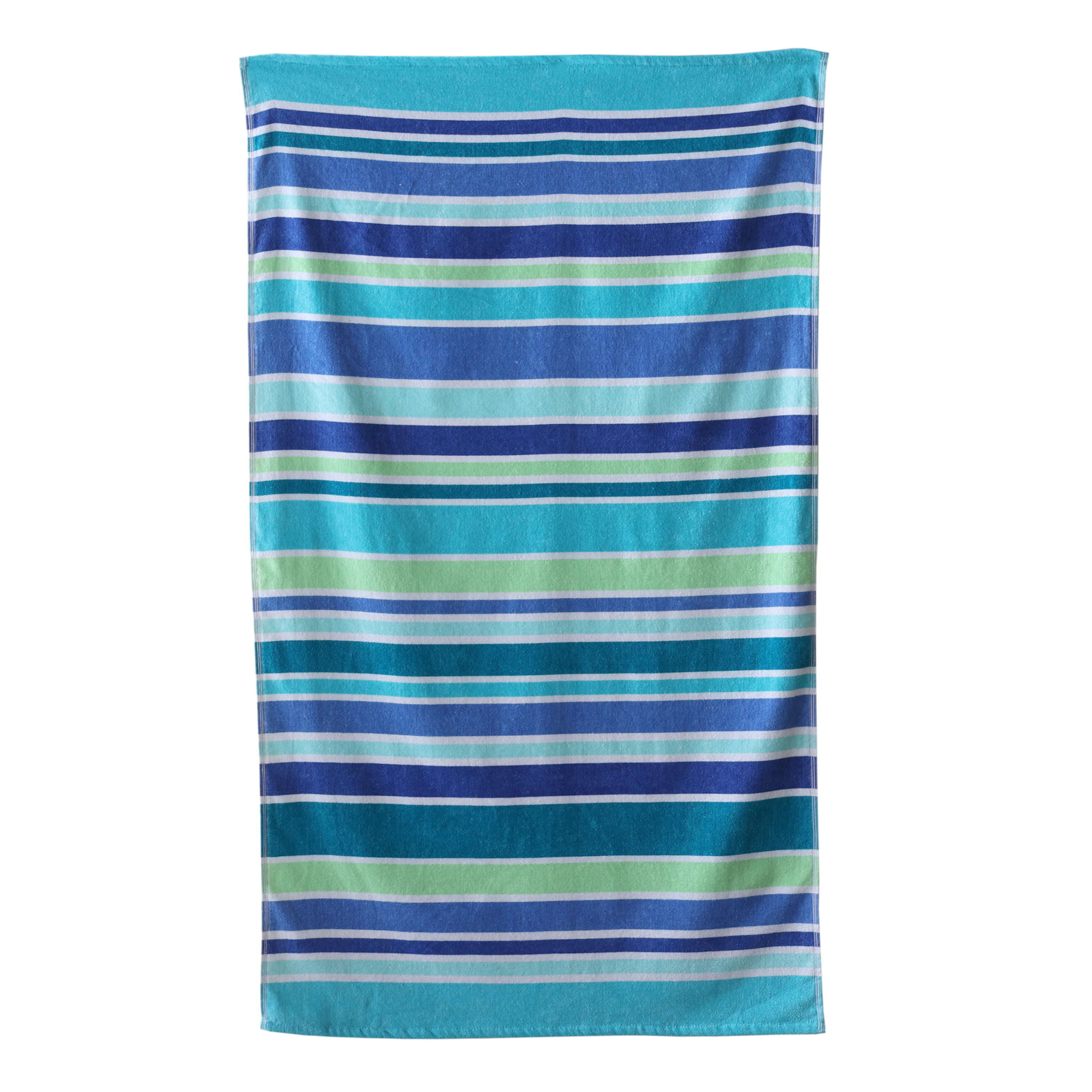 Mainstays Velour Beach Towel, Cool Stripe, Multi-Color, 28x60 - Walmart.com