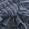 thumbnail image 5 of JML 3 Piece Quilt Set Queen,Stone Washed Microfiber Bedspread Coverlet,Dark Blue 88"x92", 5 of 5