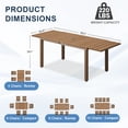 thumbnail image 2 of SERWALL 7-Piece Outdoor Dining Set with Expandable Patio Dining Table and 6 Chairs, 60–83 Inch All-Weather HDPE Patio Furniture Sets for Backyard, Garden, Deck, Poolside - Brown, 2 of 8