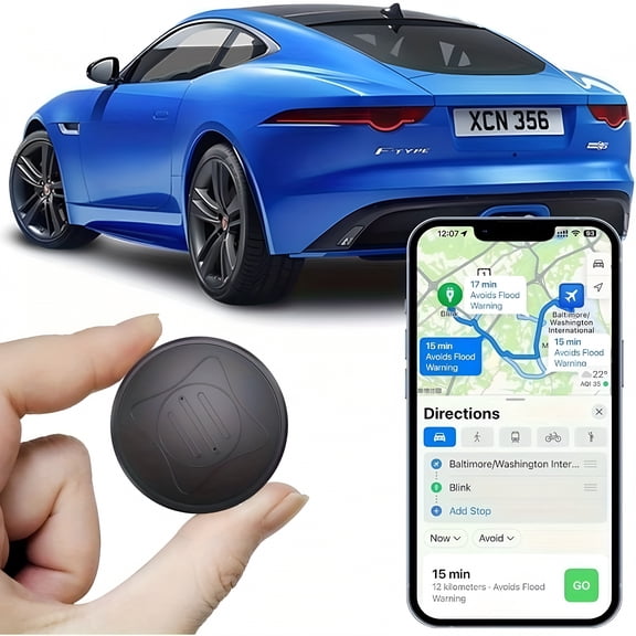 GJX Portable Mini GPS Car Tracker - Real-Time, Magnetic, Hidden, Global Coverage, Vehicle Location Tracker