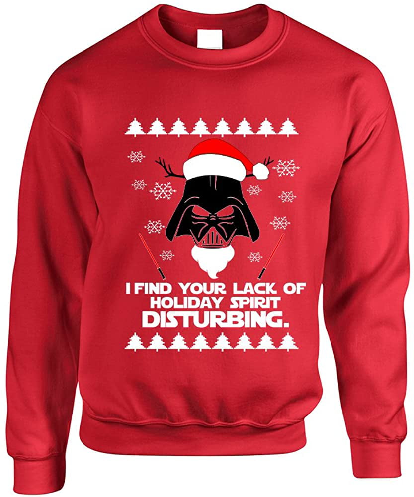 ALLNTRENDS Adult Sweatshirt I Find Your Lack of Holiday Spirit Disturbing Xmas