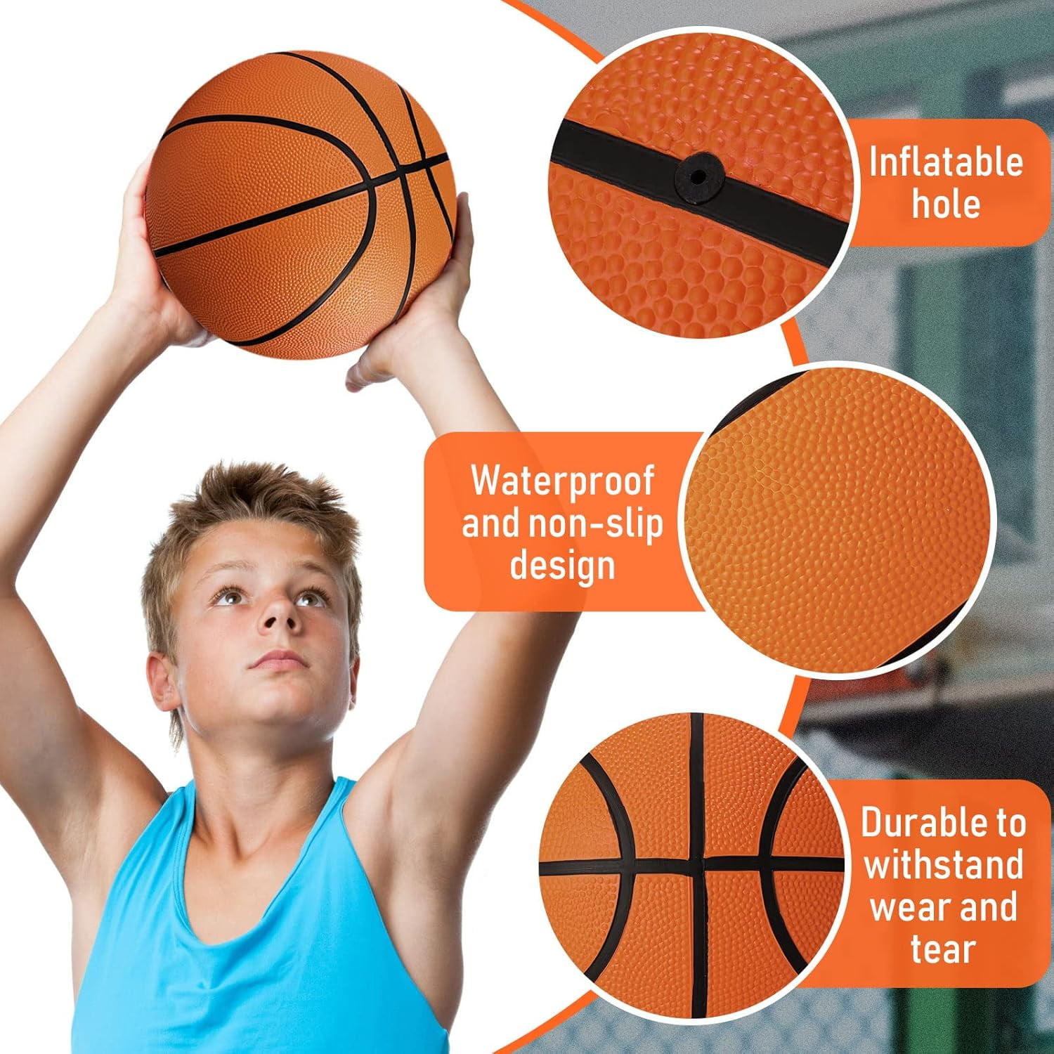 Basketballs Bulk with Pump for Games Training