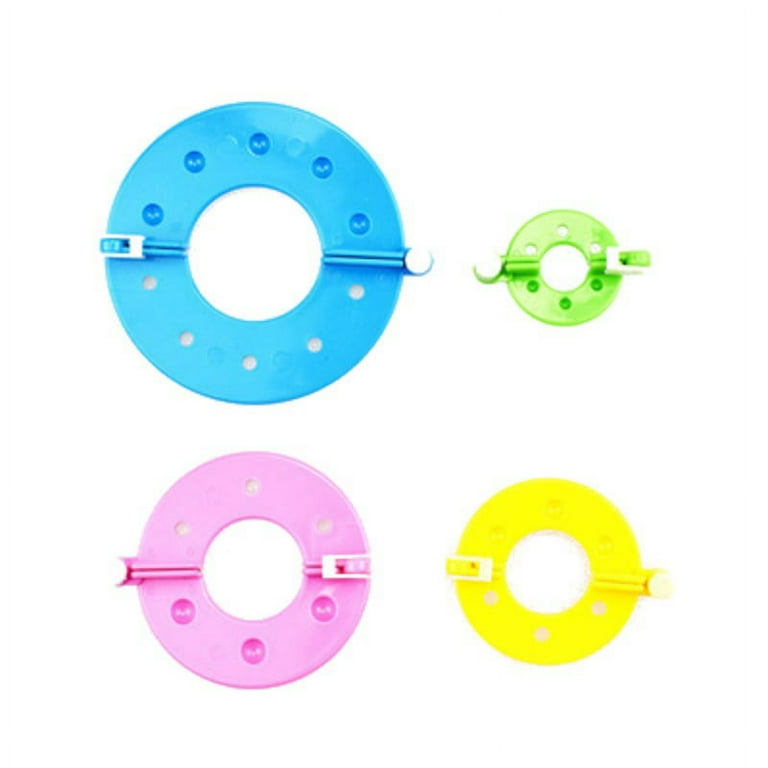 ULTNICE 8pcs 4 Sizes Essential Pompom Maker Fluff Ball DIY Needle Craft  Tool Kit (Random Color)
