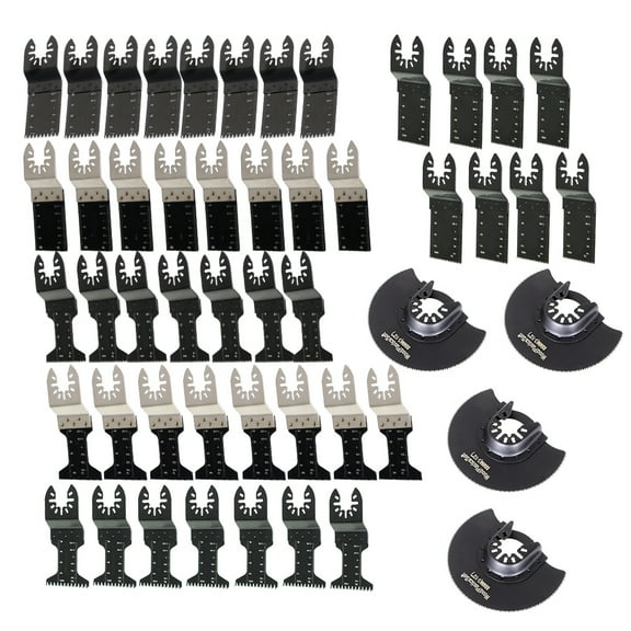 findmall 50 Pack Oscillating Tool Blades For Metal Wood Plastic Cutter Multitool Blades