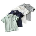 thumbnail image 4 of RUTAYY Children Boys' Polo Shirt Casual cartoon print gentleman short sleeve POLO shirt lapel Fashion Casual tops , White, 2-3 Years, 4 of 4