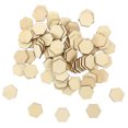 thumbnail image 5 of PTOOTP 100Pcs Hexagon Wood Slices Khaki Smooth Blank Craft Pieces for Art Projects and Decorations, 5 of 8