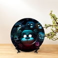 thumbnail image 3 of Lsque Five Nights At Freddy'S Pattern Ceramic Decorative Plate Decorative Plates with Display Stand Personalized Porcelain Plate Ceramic Ornaments for Wall Hanging Decoration-6in, 3 of 6