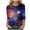 Purple, variant on GEWSEY 250th Anniversary USA Shirt 250th America Shirt 3/4 Sleeve Womens Tops Patriotic Flag Eagle Print Tops 1776-2026 Tshirt Gifts (Purple, XL)