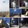 thumbnail image 4 of Cateissary Luz de calle con energía Solar de vidrio templado, Control remoto, IP67, resistente al agua, funciona con luz, 50W, reemplazo de Iluminación y accesorios 50 cuentas Cateissary HA073107-01, 4 of 6