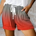 thumbnail image 2 of Womens Casual Shorts Drawstring Summer Elastic Belt Pockets Girls Bottoms Shorts, 2 of 4
