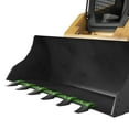 thumbnail image 4 of Bucket Tooth Bar for Tractor Loader, Heavy Duty Alloy Steel with 6 Replaceable Teeth, Bolt on Design, Rust Resistant, Fits 48 60 72 Inch Bucket, Black or Black Green, 4 of 7