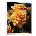 thumbnail image 2 of Designart "Yellow Black Rose gracefulness I" Floral Floater Framed Wall Decor, 2 of 7
