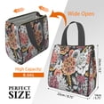 thumbnail image 3 of Pioneer Flower Floral Print Pattern Insulated Lunch Bag for Women & Adults,Large Portable Soft Cooler Lunch Bag,Thermal Food Storage Tote with Pearl Cotton,8.66L,8.75x5.75x9.5 Inch, 3 of 6