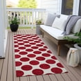 thumbnail image 6 of Addison Rugs Chantille Indoor/Outdoor Transitional Circles Red Washable Runner Rug, 2'3" x 7'6", 6 of 6