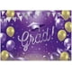 thumbnail image 1 of 7X5FT Purple and Gold Congrats Grad Backdrop Graduation Class of 2022 Congratulation Balloons Background College Prom Event Party Banner Studio Portra, 1 of 4