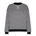 thumbnail image 3 of HaoXianJian Plus Size Womens Shirts Long Sleeve Crew Neck Shirts Stripe Print Top for Women 2025 Loose Fits T Shirt Summer Tee Shirts Going Out Top 4X 5X 6X, 3 of 4