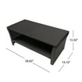 thumbnail image 2 of GDF Studio Raina Outdoor Wicker Coffee Table, Brown, 2 of 5