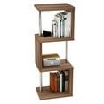 thumbnail image 4 of Bestier 3-Tier Bookcases Storage Shelves Organizer in Brown, 4 of 7