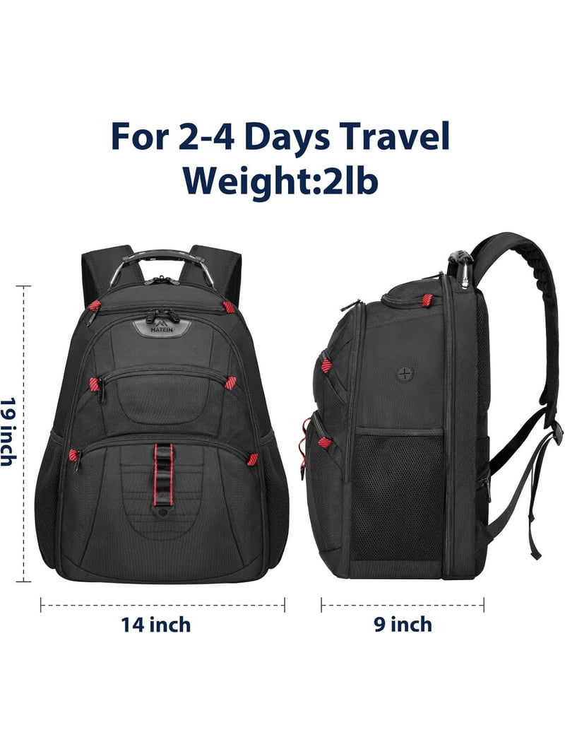 Matein Travel Backpack for Men, 17inch TSA-Approved Waterproof Laptop Backpack with Anti-Theft Pocket and Charging Hole, Black Matein Travel Backpack for Men, 17inch TSA-Approved Waterproof Laptop Backpack with Anti-Theft Pocket and Charging Hole, Black