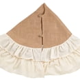 thumbnail image 4 of SARO 0515.N56R Classic Jute with Cotton Ruffled Edge Tree Skirt - Natural, 4 of 5