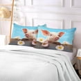 thumbnail image 6 of Lovely Pig Plush Pillow Case, Zippered Bed Pillow Pillowcases, Super Soft and Cozy Pillowcase Covers for Sleep Decor Giftsation - Queen Size 20x30in, 6 of 7