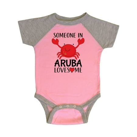 

Inktastic Someone in Aruba Loves Me Gift Baby Boy or Baby Girl Bodysuit