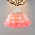 thumbnail image 2 of XXWXYD Girls Layered Tutu Skirt Rainbow Ruffle Ballet Skirt Fluffy Tulle Mini Dance Skirt Toddler Kids 𝖢arnival Dress Part𝗒, 2 of 3
