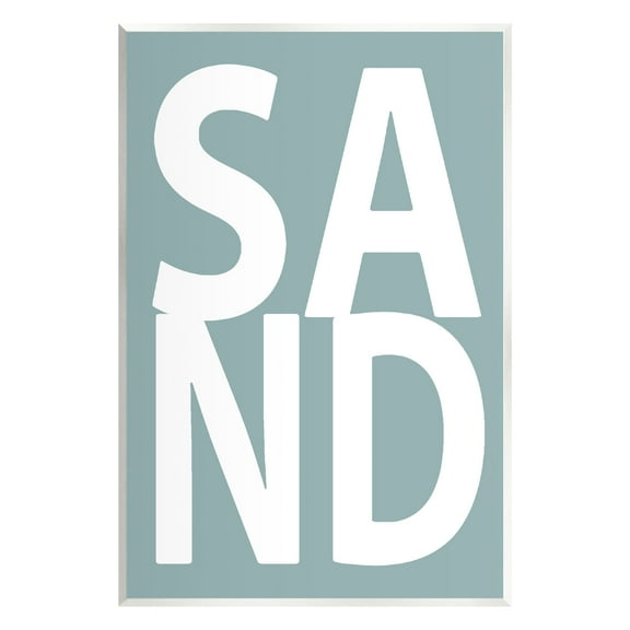 Stupell Sand Phrase Summertime Beach Landscape Painting Wall Plaque Unframed Art Print Wall Art