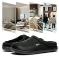 thumbnail image 6 of Needbo Men's Slippers Memory Foam Suede Plush Shearling Lined Warm Winter Indoor Outdoor Clog Bedroom House Slippers Slip on Shoes Black, Size 8-8.5, 6 of 6
