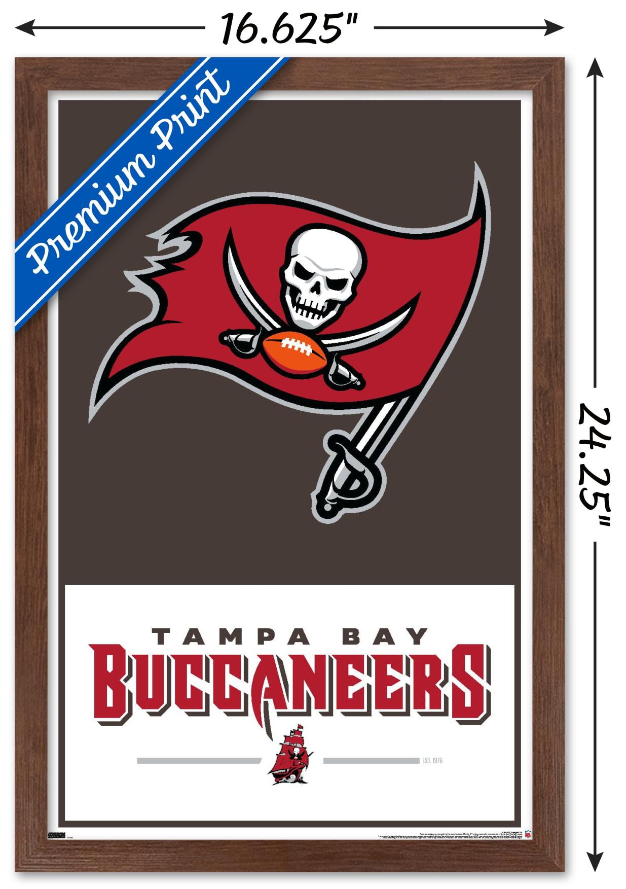 NFL Tampa Bay Buccaneers - Logo 21 Wall Poster, 14.725" x 22.375", Framed