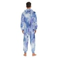 thumbnail image 7 of 1 Piece Adult Onesie Pajamas Cozy & Loose-Fit Sleepsuit Loungewear with Pockets Blue Squares and Shapes Small, 7 of 7