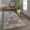 thumbnail image 4 of Feizy Nolan Transitional Southwestern, Blue/Red/Tan, 2'10" x 7'10" Runner Easy Care Stain Resistant Fade Resistant Southwestern Diamond Floor Rug for Living room Bedroom, 4 of 8