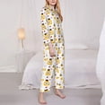 thumbnail image 5 of Wukai Bees and Flowers Print Women's Pajama Set - Soft Long Sleeve Sleepwear for Comfort and Style-Medium, 5 of 9