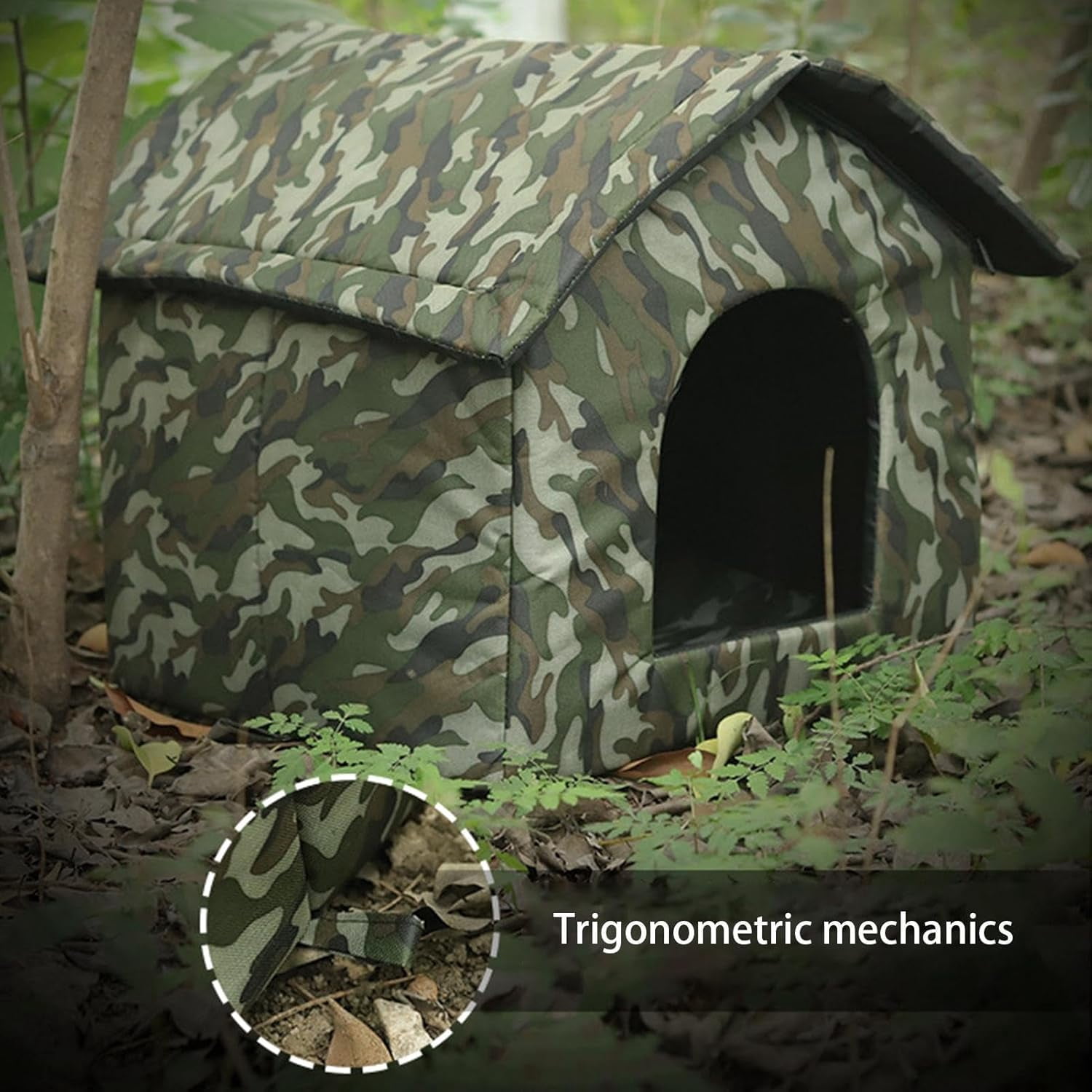Lightweight Dog Bed – Folding Cat House, Canvas Pet Bed for Small Pets, Indoor Outdoor Use for Backyard, Camping, Beach
