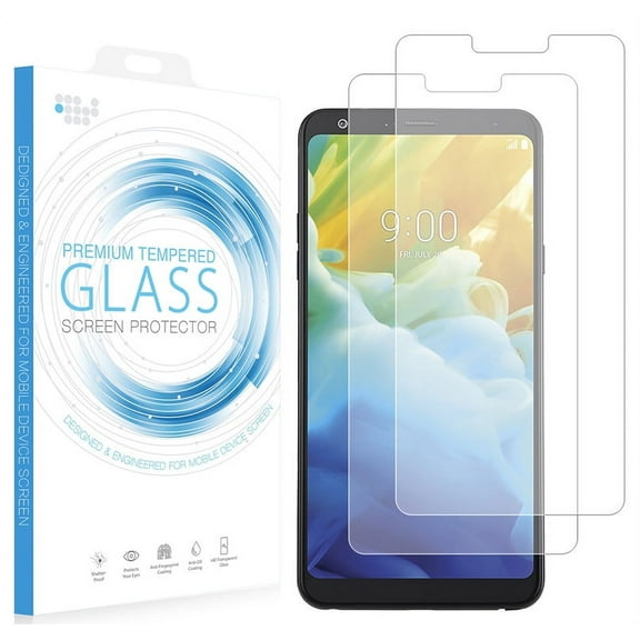 2x Nakedcellphone 9H Hard Tempered Glass Clear Screen Protector Guard [Scratch/Crack Saver] for LG Stylo 5 Phone