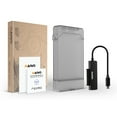 thumbnail image 3 of Maiwo K104C USB Tipo-C Caja de disco duro Caja de la unidad de la caja de protección de la caja protectora anti-shock Reemplazo para Windows XP Vista / 7/8/10 Negro Inevent EL005905-01B, 3 of 7