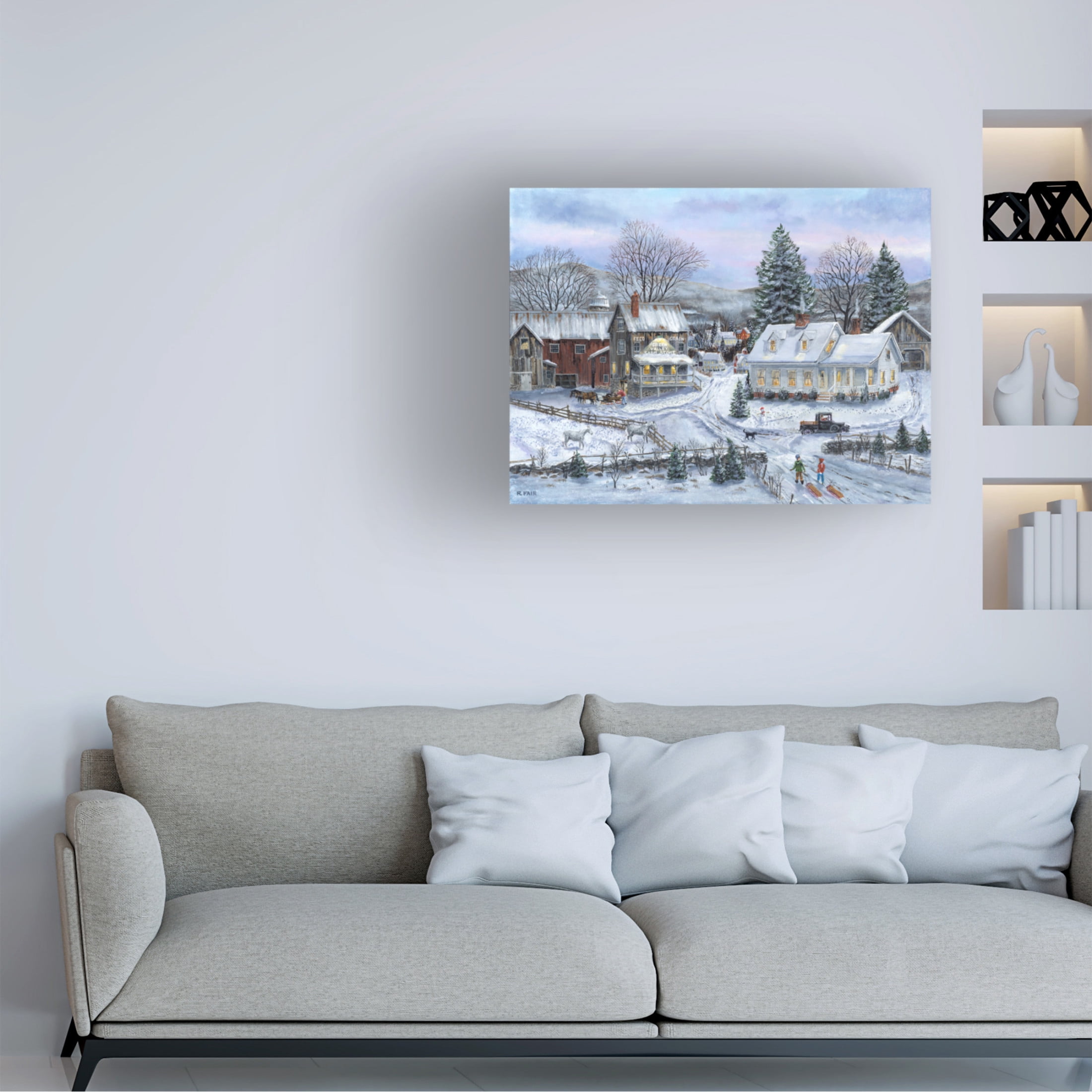 Canvas Wall Art - Bob Fair 'Footprints' Wall Art for Living Room, Bedroom, or Office Décor by Trademark Fine Art - 19 x 14 Inches