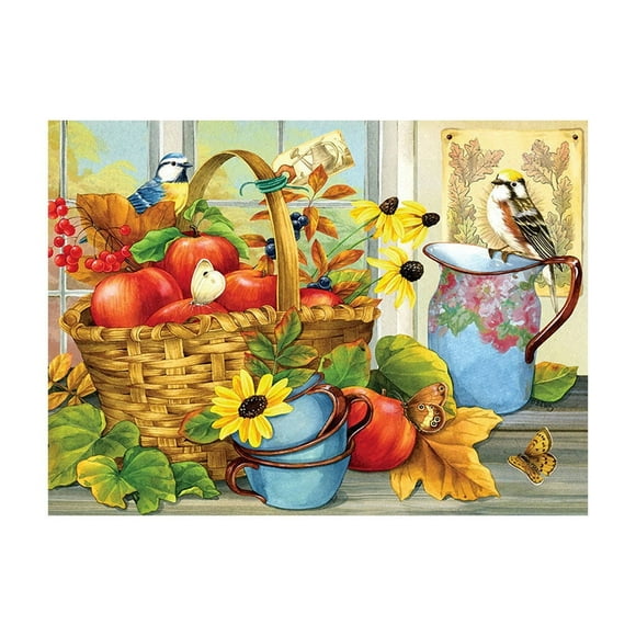 Floral diamond painting set, DIY handmade full diamond painting, living room home wall decoration (30*40cm), frameless.,colorful,A