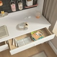 thumbnail image 4 of BALANBO Kids Desk with Hutch and Storage, Solid Wood Study Writing Desk with Drawers and Pegboard for Children, White, 4 of 7
