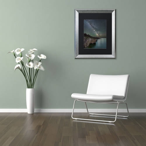 Trademark Fine Art 'Cliff Point' Canvas Art by Michael Blanchette Photography, Black Matte, Silver Frame