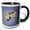 Black/White, variant on 3drose, for Auld Lang Syne with Lavender and Purple Flowers on a Lavender Background, 11oz Two-tone Red Mug