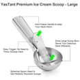 thumbnail image 4 of 2X Cuchara para Helado de Acero Inoxidable, Liberación FáCil Rapída, Cuchara para Helado con CóModo Manejar, 4 of 5