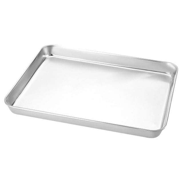 Bandeja para hornear de acero inoxidable, bandeja para hornear galletas, plato para barbacoa de acero inoxidable, bandeja para hornear postres