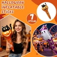 thumbnail image 7 of 50 Pack Halloween Balloon Decorations 23 X 10 Inch Pumpkin Black Cat Inflatable Wands Halloween Party Favors for Students Trick Or Treat Handheld Toys for Home Classroom Party, 7 of 7