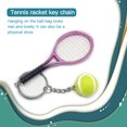 thumbnail image 5 of Advancent 6 piezas simulación raqueta de tenis llaveros deporte moda colgante decoración llavero accesorios esposa verde Decoración del hogar Púrpura Advancent HA011953-05, 5 of 5
